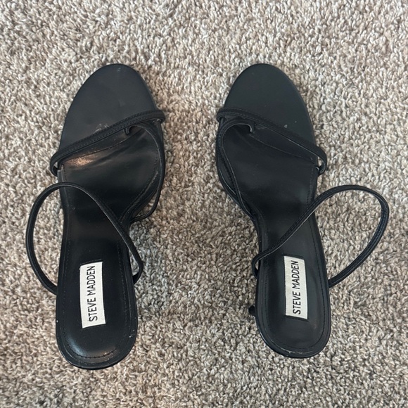 Steve Madden Black Strappy Heels - Picture 1 of 5